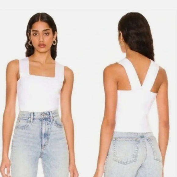 HOUSE OF HARLOW 1960 Luxe essentials Black ribbed crop top. Size L NWT - Picture 7 of 13